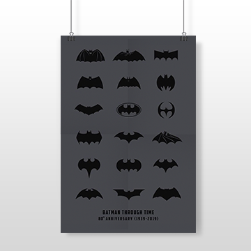 Batman Logo Collage - Wall Posters - Custom Freaks